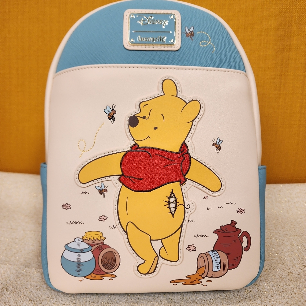 Loungefly Disney Winnie the Pooh Tear Snacks Hunny Pot Mini Backpack NEW - Picture 2 of 11